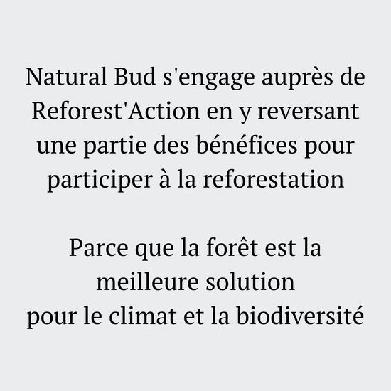 Natural Bud s'engage auprès de Reforest'Action en y reversant une partie des bénéfices pour participer à la reforestation